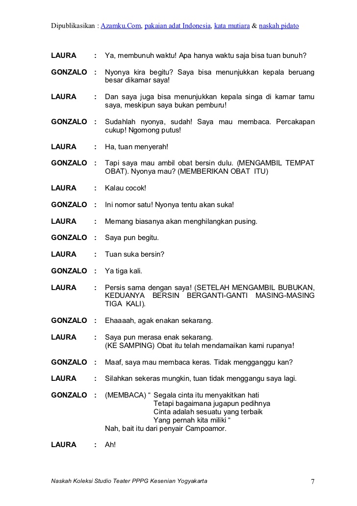 contoh naskah dialog drama 6 orang percakapan bahasa sunda